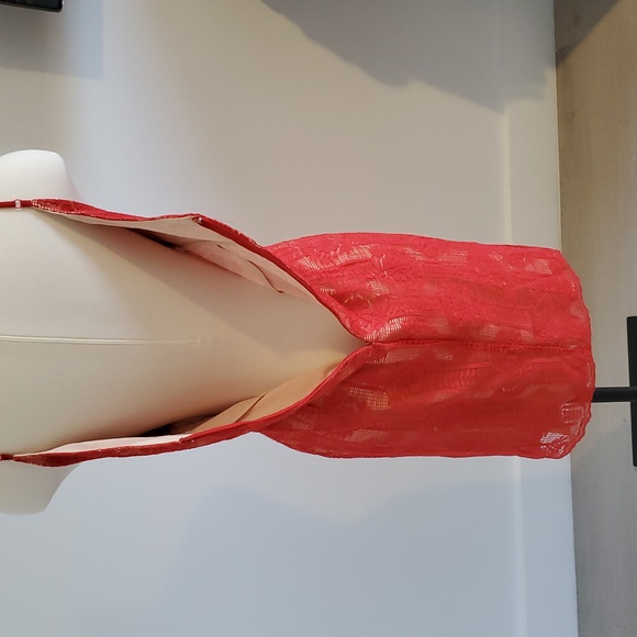 Lulu's women’s Scarlet Lace Overlay Dress fully lined in nude Size XL  NWOT - Picture 7 of 11